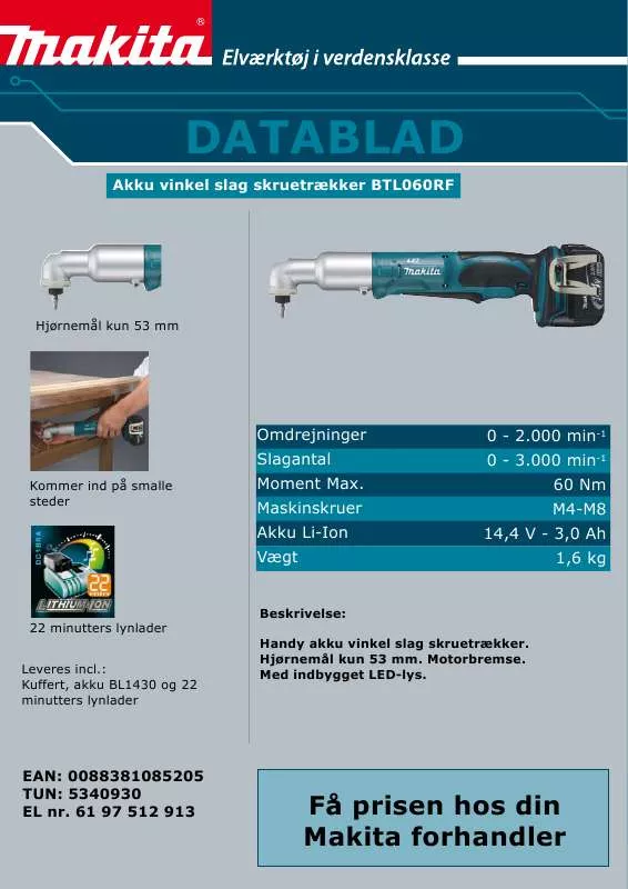 Mode d'emploi MAKITA BTL060RF