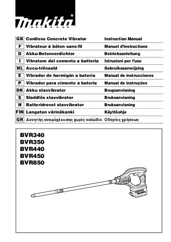 Mode d'emploi MAKITA BVR850