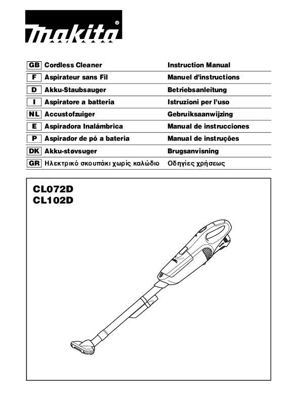 Mode d'emploi MAKITA CL102D