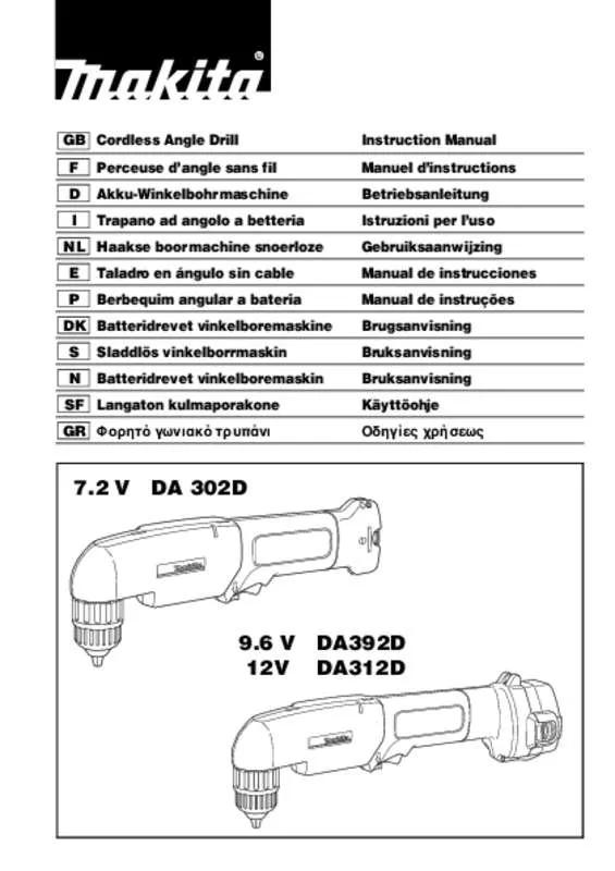 Mode d'emploi MAKITA DA312