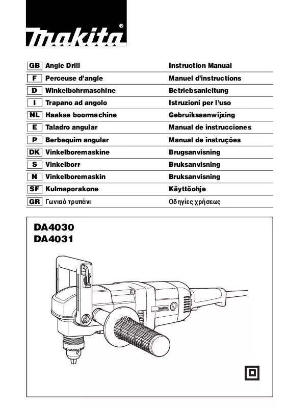 Mode d'emploi MAKITA DA4031