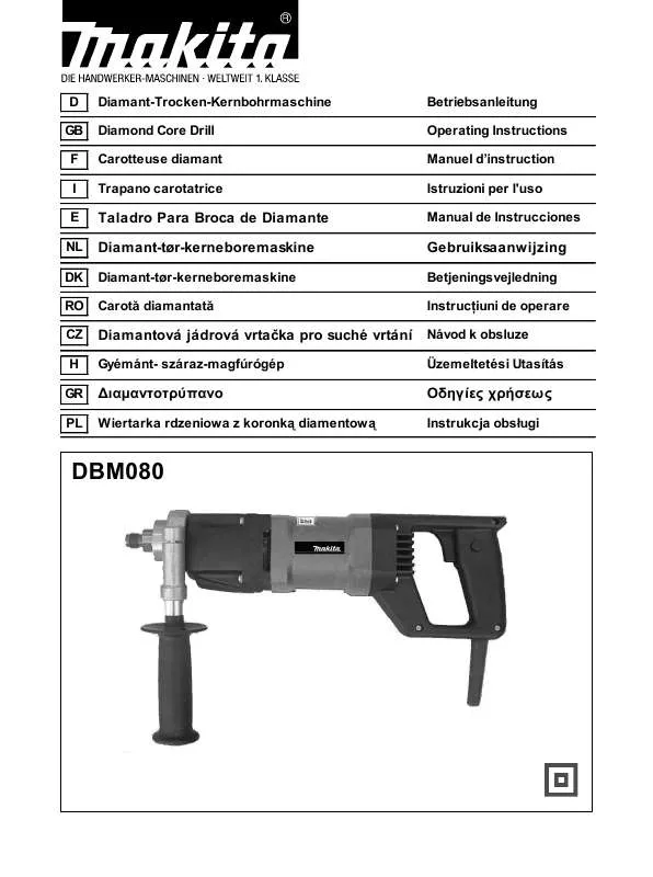 Mode d'emploi MAKITA DBM080