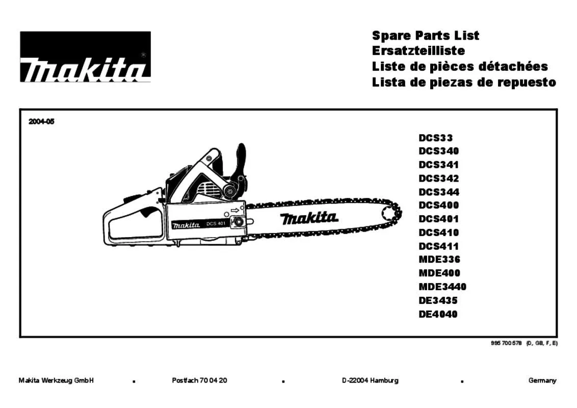 Mode d'emploi MAKITA DCS341