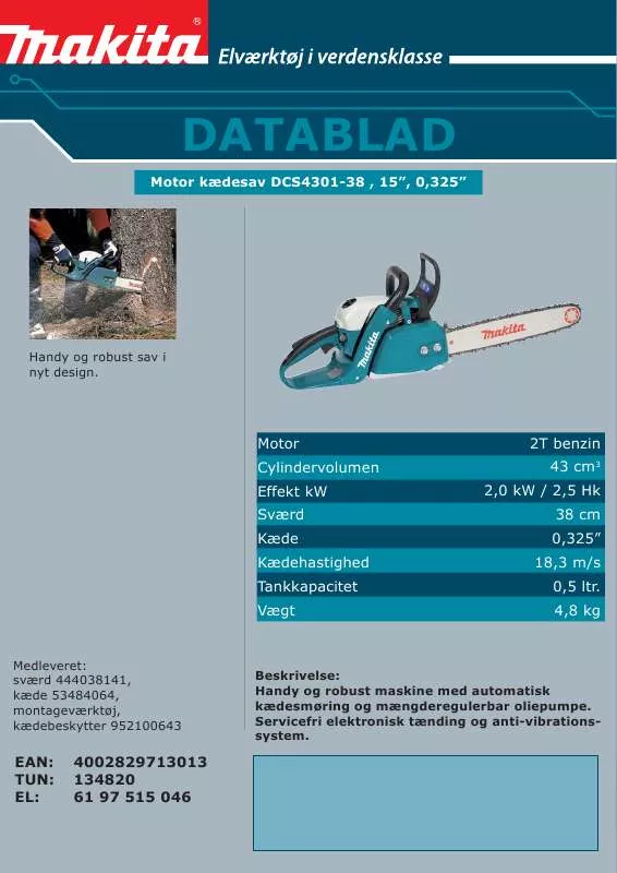 Mode d'emploi MAKITA DCS4301-38