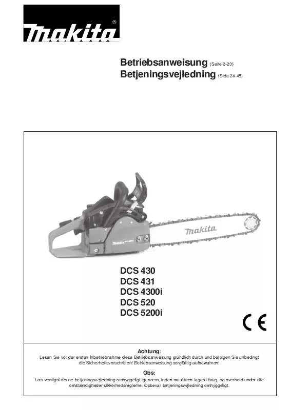 Mode d'emploi MAKITA DCS431