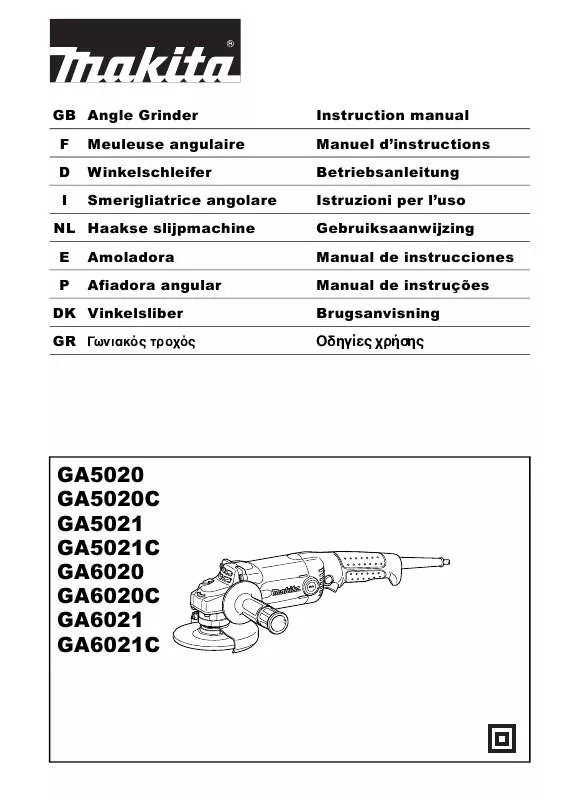 Mode d'emploi MAKITA GA5021C