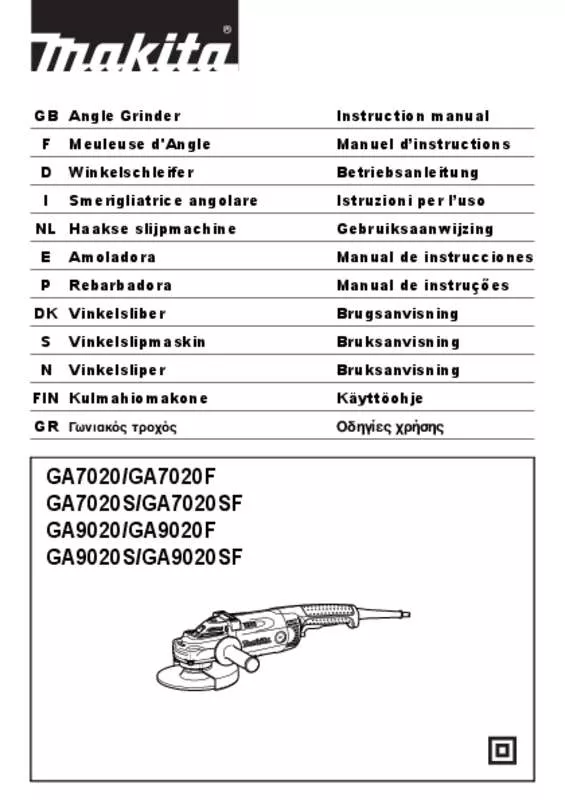 Mode d'emploi MAKITA GA7020F