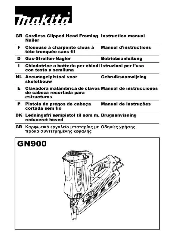 Mode d'emploi MAKITA GN900