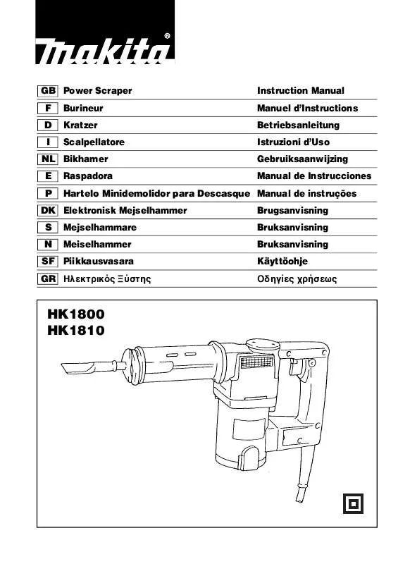 Mode d'emploi MAKITA HK1800