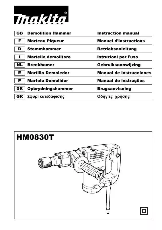 Mode d'emploi MAKITA HM0830T