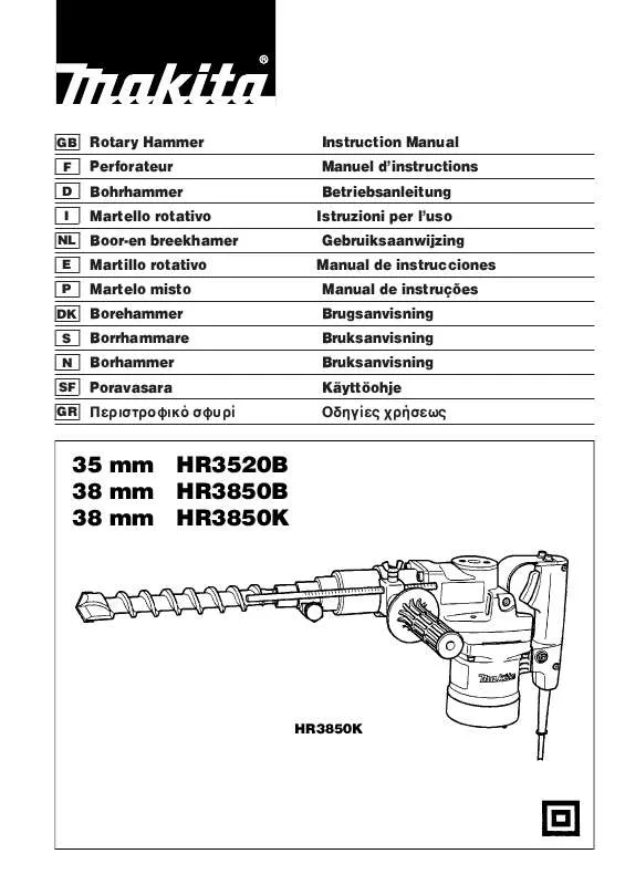 Mode d'emploi MAKITA HR3850K