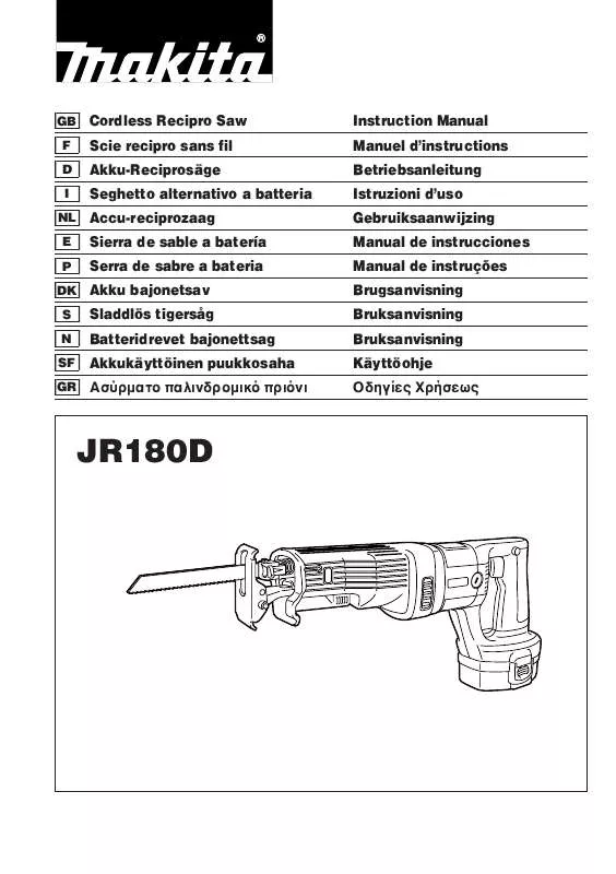 Mode d'emploi MAKITA JR180D