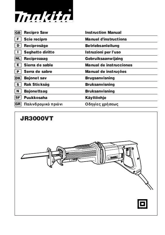 Mode d'emploi MAKITA JR3000VT