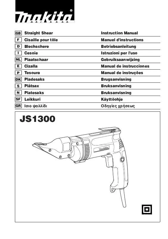 Mode d'emploi MAKITA JS1300