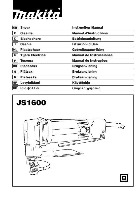 Mode d'emploi MAKITA JS1600