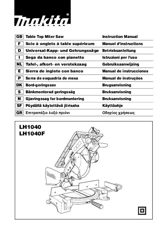 Mode d'emploi MAKITA LH1040