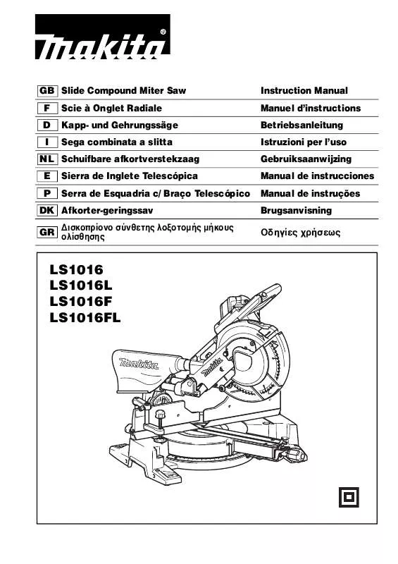 Mode d'emploi MAKITA LS1016L