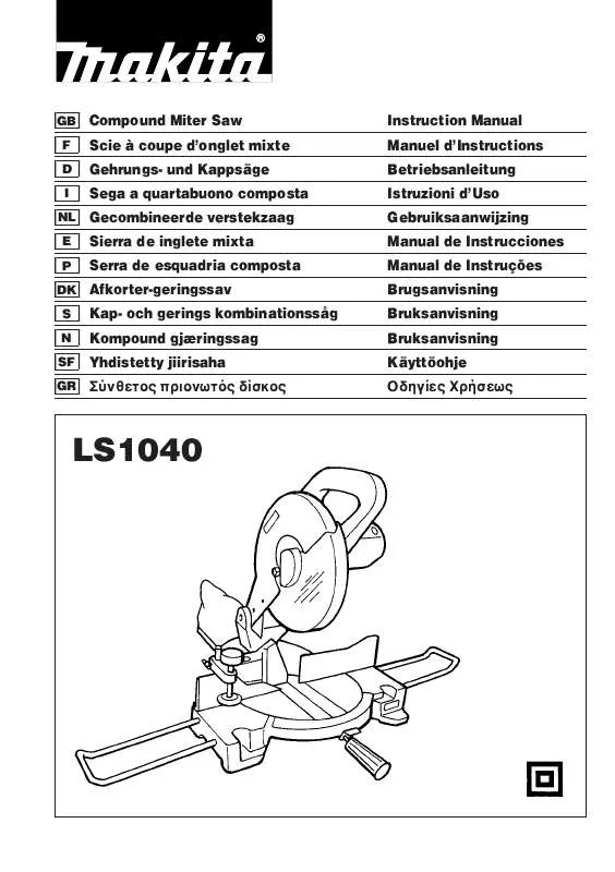 Mode d'emploi MAKITA LS1040