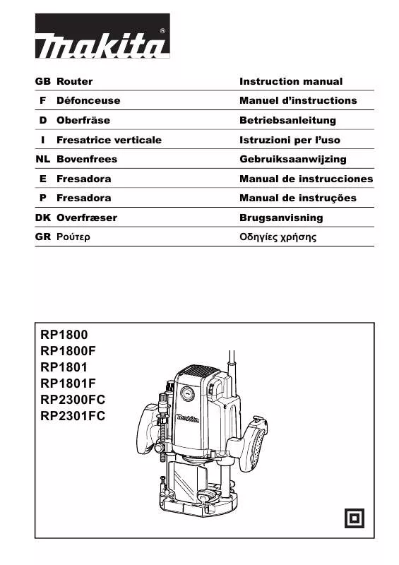 Mode d'emploi MAKITA RP1800