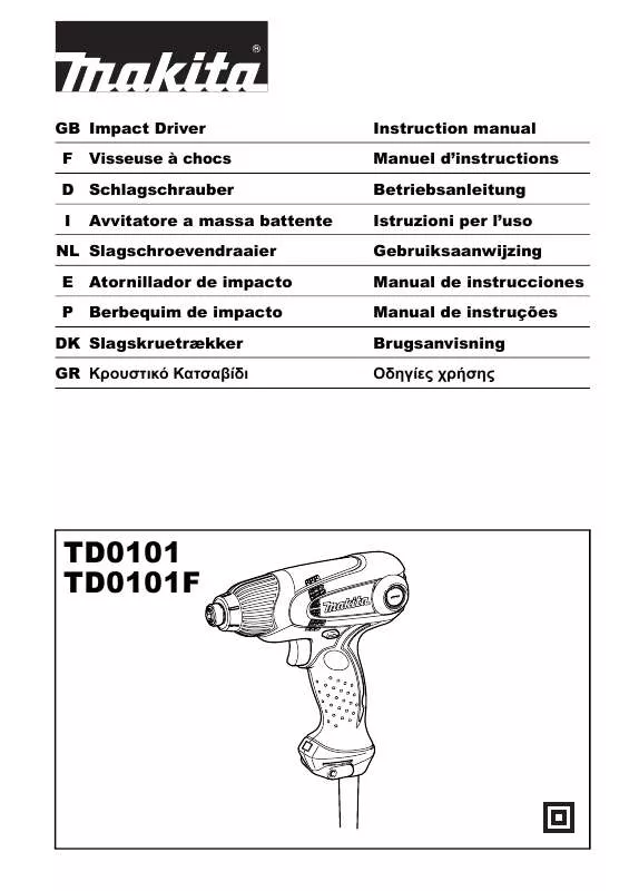 Mode d'emploi MAKITA TD0101