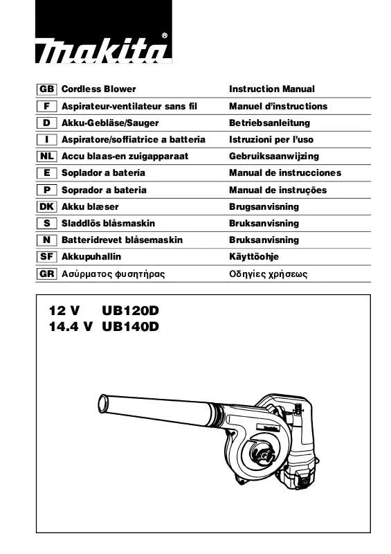 Mode d'emploi MAKITA UB140D