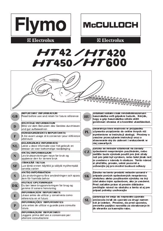 Mode d'emploi MCCULLOCH HT450