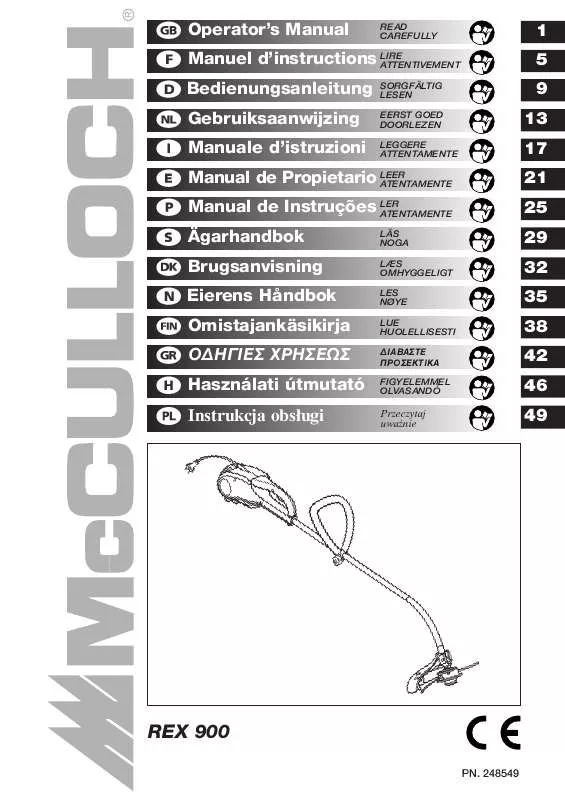 Mode d'emploi MCCULLOCH REX 900