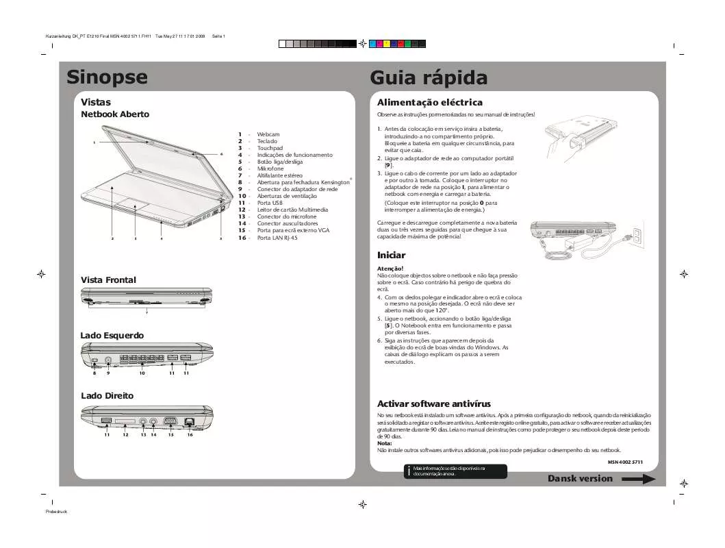 Mode d'emploi MEDION AKOYA E1210 MD 96813