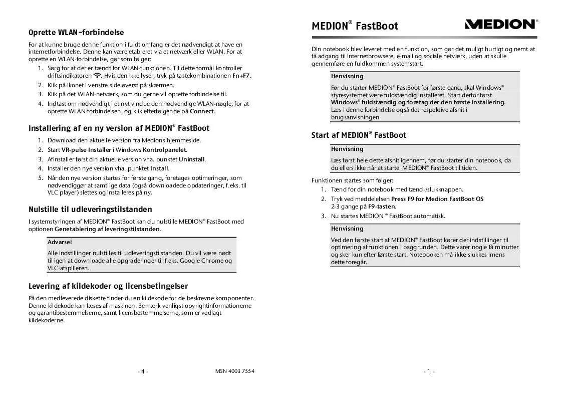 Mode d'emploi MEDION AKOYA E6224 MD 98730