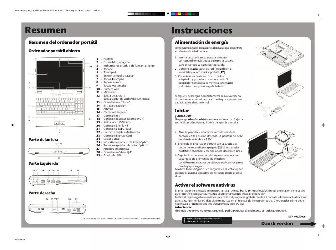 Mode d'emploi MEDION AKOYA MD 96350