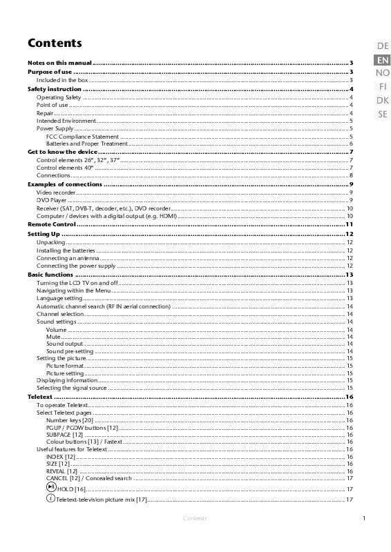 Mode d'emploi MEDION LCD TV MD 30045