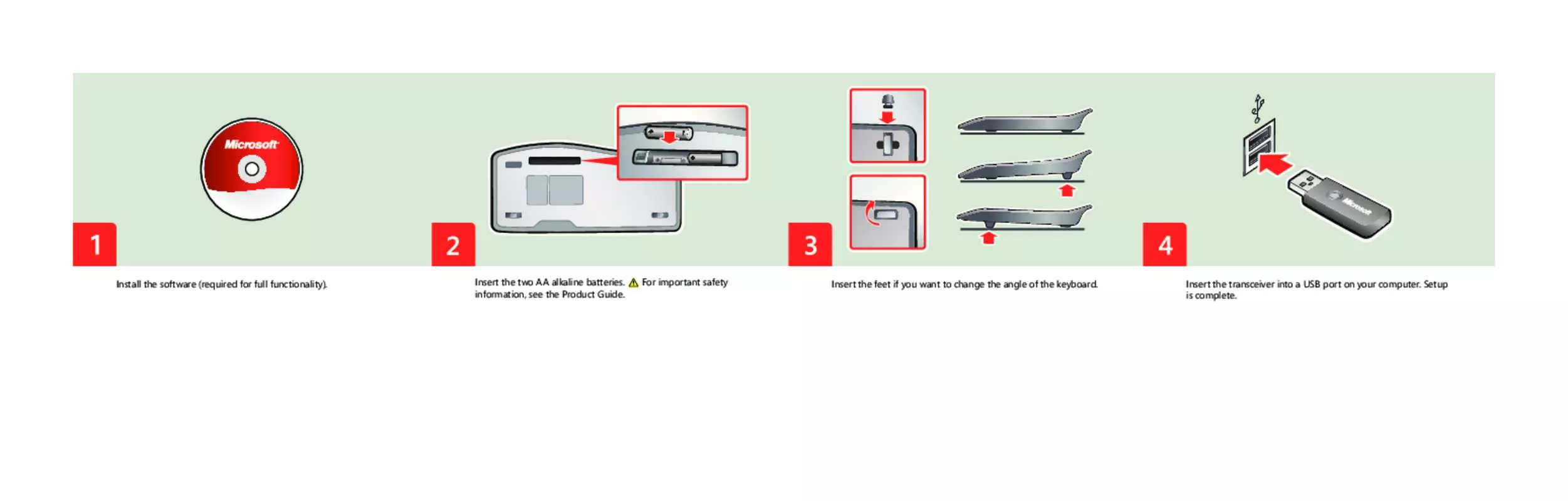 Mode d'emploi MICROSOFT WIRELESS KEYBOARD 6000