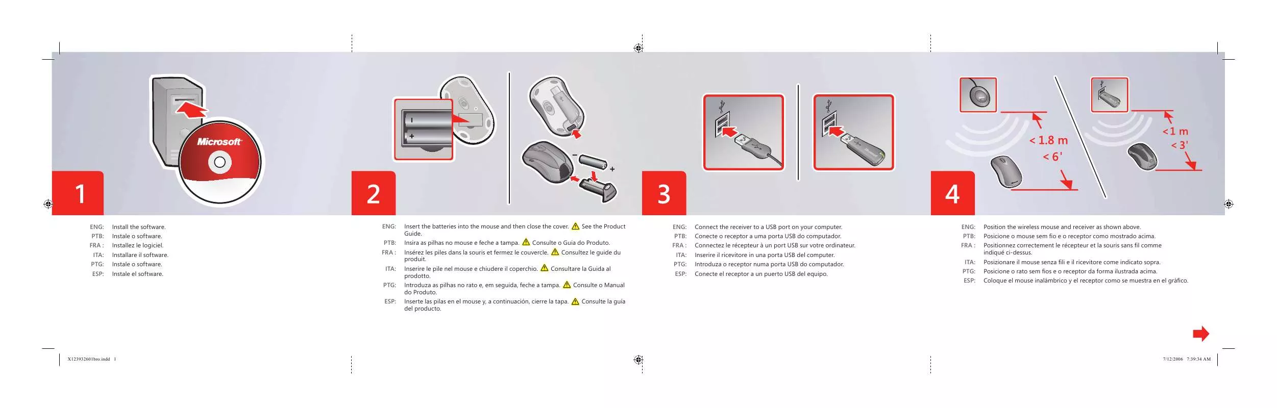 Mode d'emploi MICROSOFT WIRELESS OPTICAL MOUSE 5000