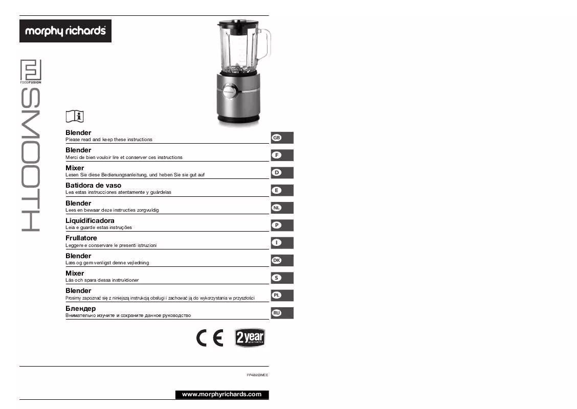 Mode d'emploi MORPHY RICHARDS BLENDER