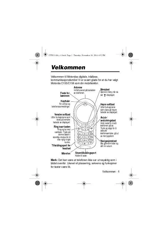 Mode d'emploi MOTOROLA C155