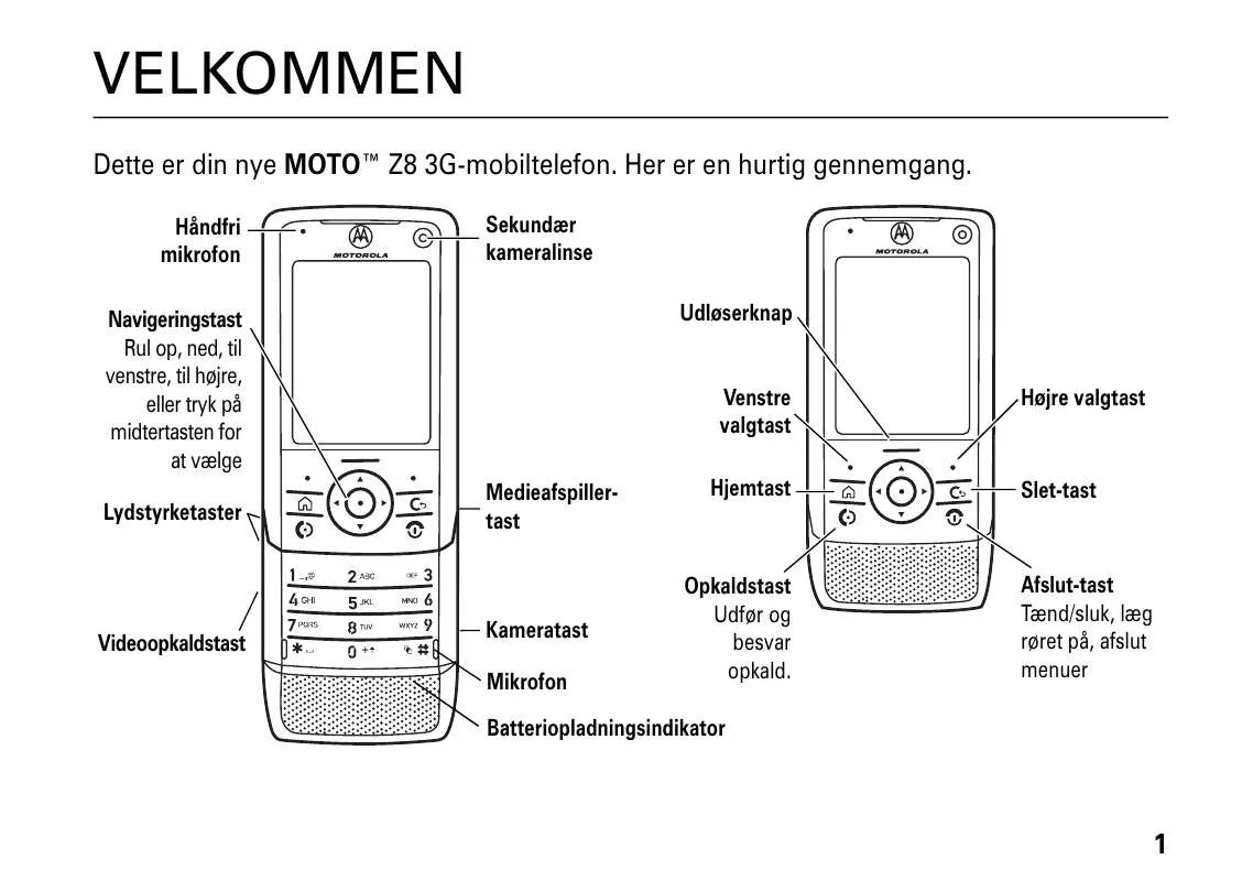 Mode d'emploi MOTOROLA MOTO Z8