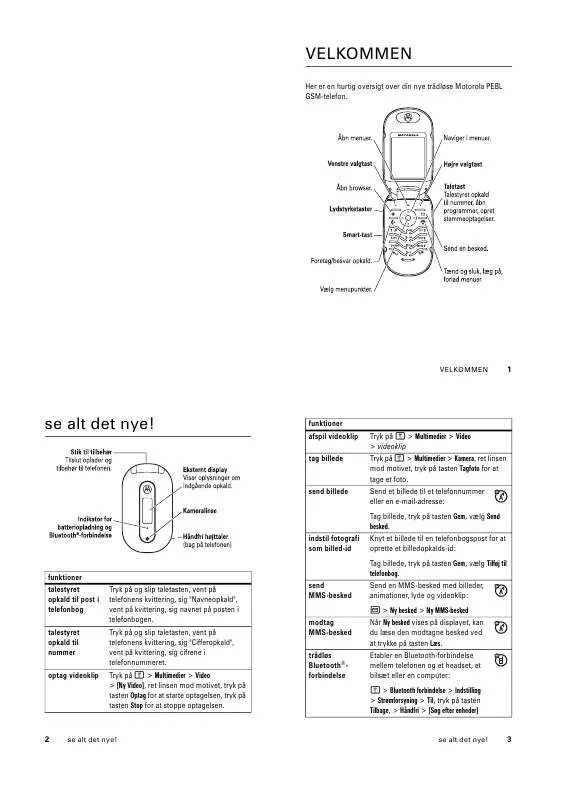 Mode d'emploi MOTOROLA MOTOPEBL U6