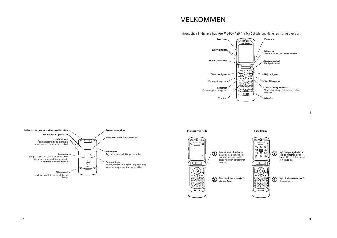 Mode d'emploi MOTOROLA MOTORAZR V3XX