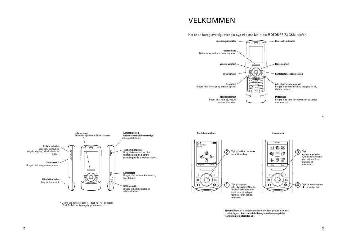 Mode d'emploi MOTOROLA MOTORIZR Z3