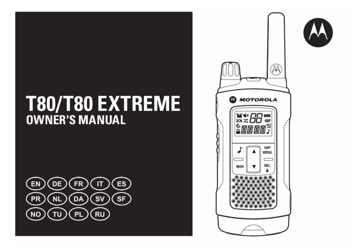 Mode d'emploi MOTOROLA T80