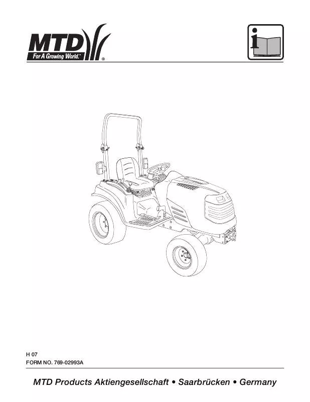 Mode d'emploi MTD CUBCADET 6000