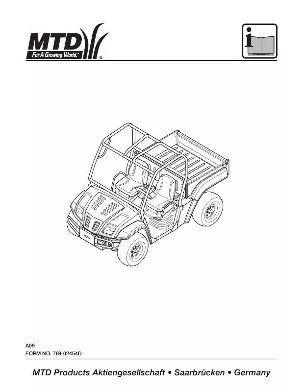 Mode d'emploi MTD 4X4 / 4X2