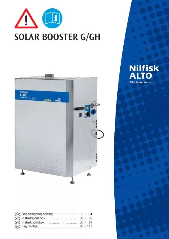 Mode d'emploi NILFISK SOLAR BOOSTER G