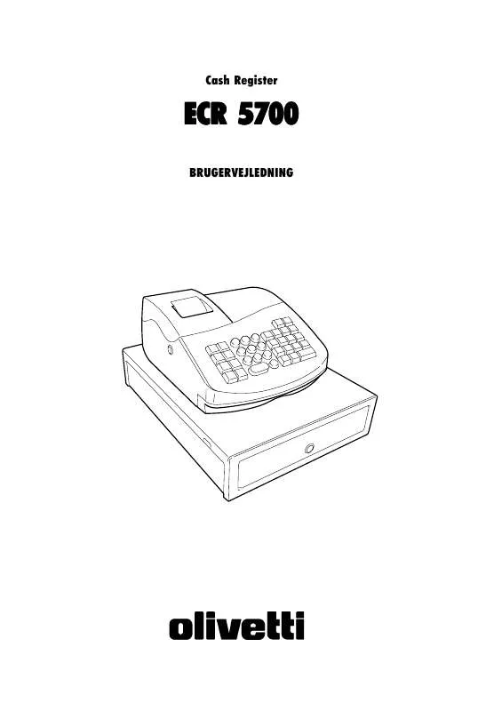 Mode d'emploi OLIVETTI ECR 5700