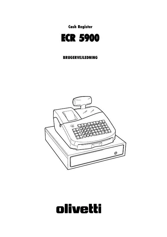 Mode d'emploi OLIVETTI ECR 5900