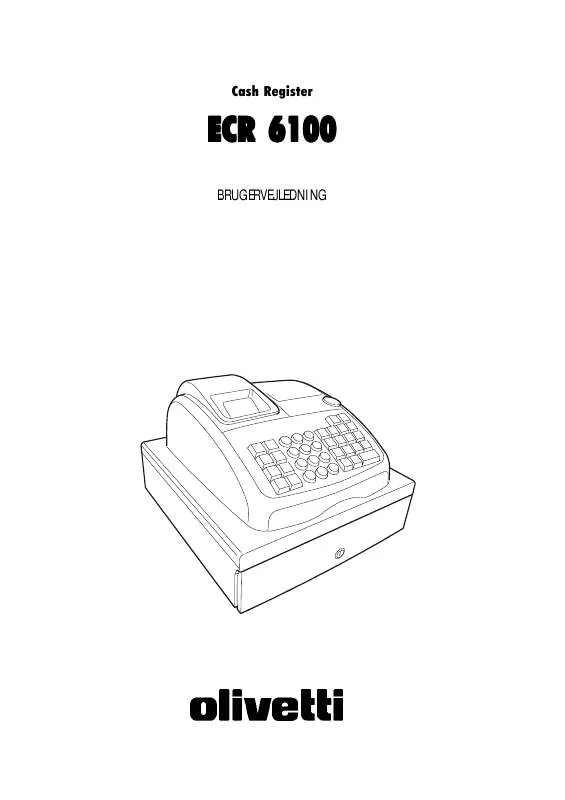 Mode d'emploi OLIVETTI ECR 6100