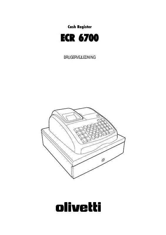 Mode d'emploi OLIVETTI ECR 6700