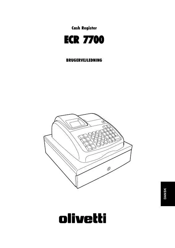 Mode d'emploi OLIVETTI ECR 7700