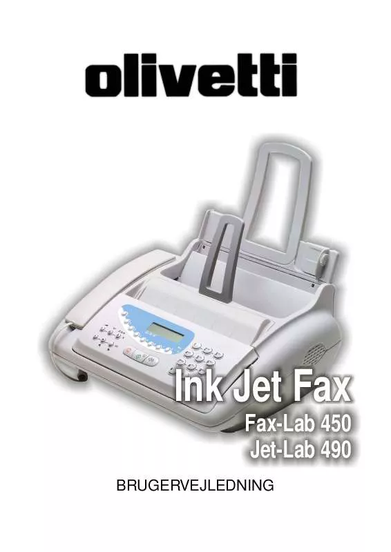 Mode d'emploi OLIVETTI FAX-LAB 450