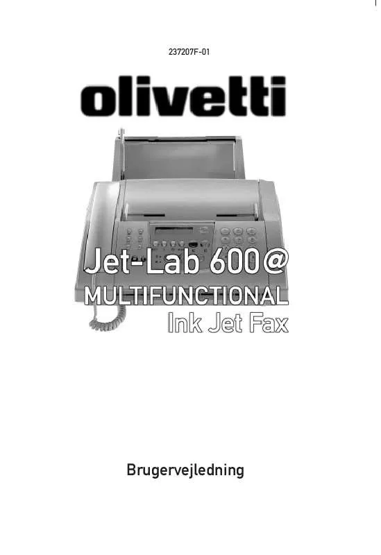 Mode d'emploi OLIVETTI JET-LAB 600@